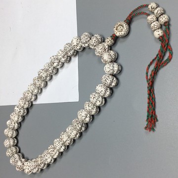 精品高密海南籽干磨順白星月菩提子36顆手持念珠雕刻八瓣南瓜佛珠
