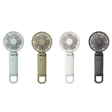 Mobile 3.2 勾掛式雙扇葉摺疊手提風扇 河川藍