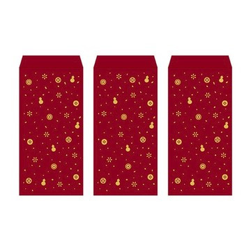 佳墨紅包袋-灑金財福-3入組 ER25-03