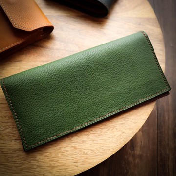 由我製革 || 革製手縫真皮簡約長夾 || 真皮長夾 手縫 手工皮件