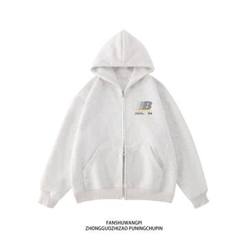 美式衛衣外套女2025春秋季潮牌字母寬松oversize雙拉鏈連帽開衫男