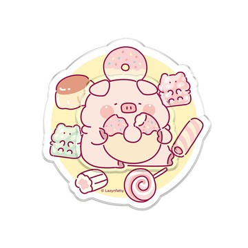 【插畫家聯名】胖才可愛肉呆甜點世界雙層MagSafe氣囊支架