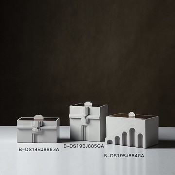 現代簡約創意首飾盒擺件北歐式酒店臥室樣板房間櫥柜儲物盒裝飾品