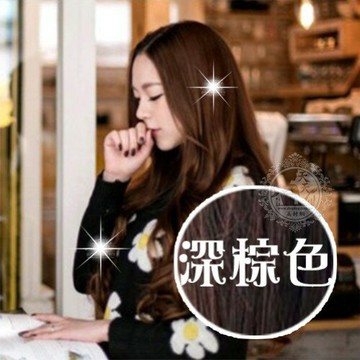::4扣髮片系列:: 大捲加量髮扣式髮片-深棕色 [43366]◇美容美髮美甲新秘專業材料◇