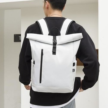 工裝機能雙肩包男款日系簡約潮牌電腦包男女大容量旅行包學生書包