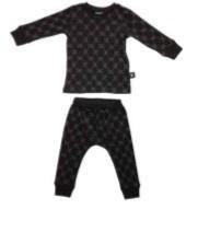2014 秋冬 NUNUNU 滿版小骷髏居家服套裝/mini skull Pj's set