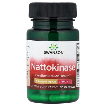 Swanson Vitamins, 納豆激酶，100 毫克，30 粒膠囊