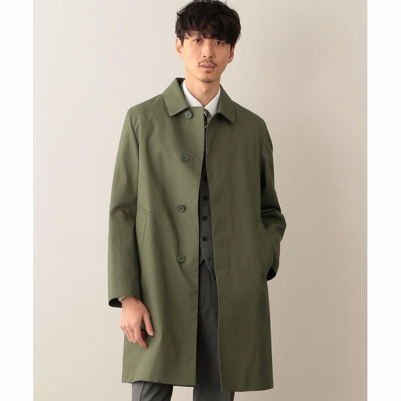 Mackintosh Philosophy マッキントッシュ フィロソフィー Wellington コットンボンディング ステンカラーコート メンズ グリーン 通販 Lineポイント最大1 0 Get Lineショッピング