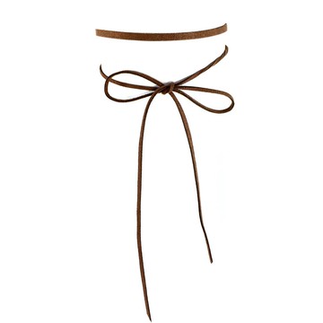 經典繞繩頸鍊-咖啡色