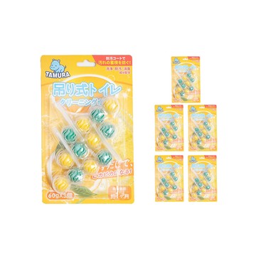 (組)TAMURA 懸掛式馬桶清潔球 檸檬60g x3個 六入