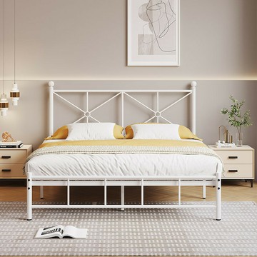 附發票/免運 北歐鐵藝床成人出租屋鐵架床家用雙人床歐式床批發酒店民宿公主床 YJ/AL 公司貨 快速出貨