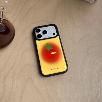 小眾番茄適用iPhone16/17Pro蘋果手機殼15/14黑框13/12滴膠11新款