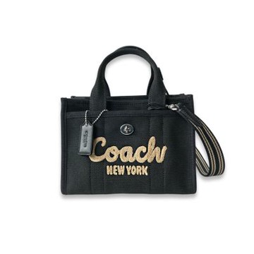 【COACH】Cargo 20 手提肩/斜背帆布包(黑)