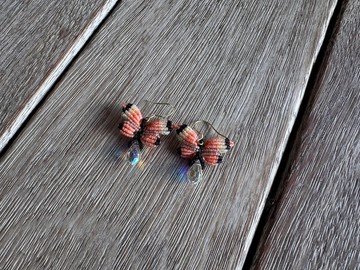 230137 Macrame 南美蠟線 Swarovski 耳環