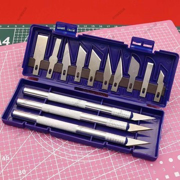 【台灣出貨】🔥免運 模型工具 模型製作 13件套鋁合金雕刻美工刀套裝剪紙刻花刀模型刀工具全