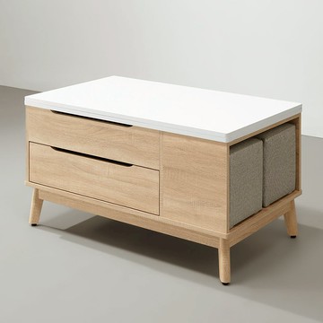 【LOVE樂芙】多奧斯陸3.3尺雙升降茶几(G525)(附兩椅凳)A25BB0402