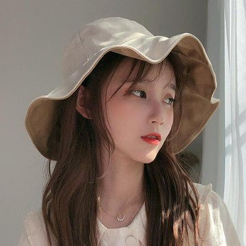 漁夫帽女夏百搭日系遮臉防曬遮陽太陽帽防紫外線帽子女潮