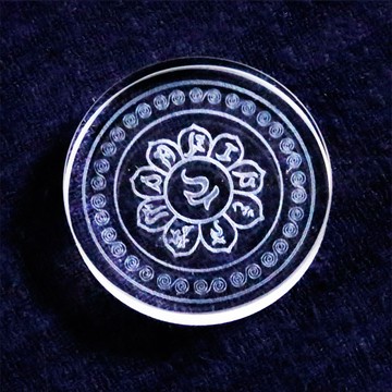 六字大明咒水晶放生牌南無阿彌陀佛水晶瑪尼石供佛用品