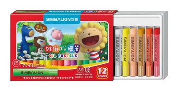 雄獅 OP-12A 12色粉腊筆