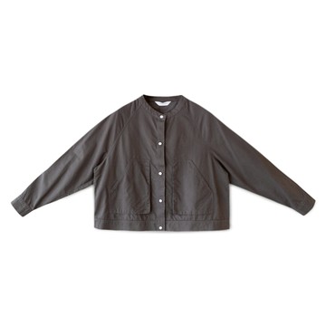 大口袋中山領外套 灰F