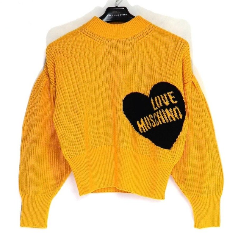 LOVE MOSCHINO HEART LOGO KINIT ラブ モスキーノ レディース ハート ...