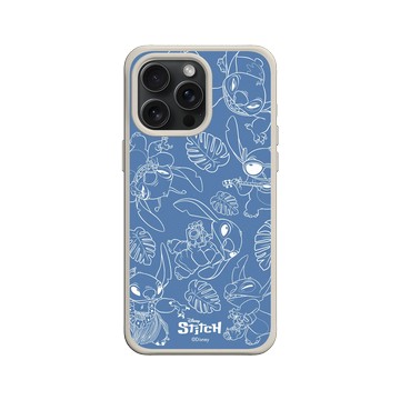 iPhone 15 Pro Max SolidX 貝殼灰 - 迪士尼-史迪奇 Disney Stitch - 夏威夷系列-線稿
