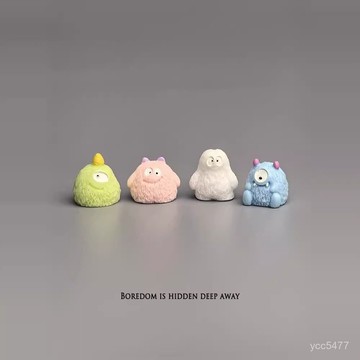 夏季新品✨治癒係小怪獸微景觀裝飾品可愛治癒電腦桌麵日式工位辦公桌小擺件