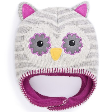 【英國 JoJo Maman BeBe】保暖舒適羊毛帽_貓頭鷹 (JJHAT-06)