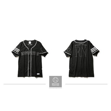 REPUTATION Gothic fonts Baseball Shirts - 美式歌德字體棒球衫-行動