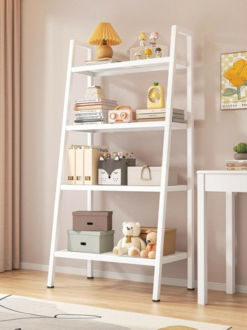 含運  書架置物架落地家用臥室多層書桌收納儲物架客廳梯形鐵藝展示架子