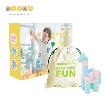 【MOOMU】香草軟積木 40 片 (贈收納袋+角色立體場景紙卡)