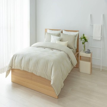 台中-mayu+日本原裝方格刺繡雙人全套床組-A109