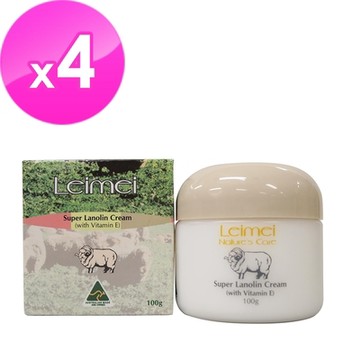 【澳洲Nature’s Care】Leimei 超滋潤綿羊霜含維他命E (4 入組, 100g/罐)