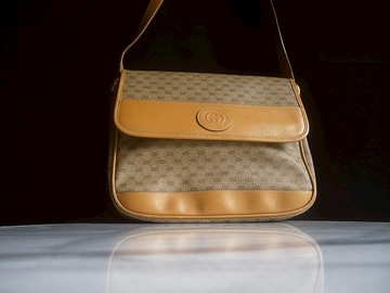 【老時光 OLD-TIME】早期二手老包義大利製GUCCI肩背包