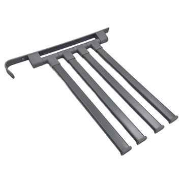 太空鋁 180°自由旋轉 四桿毛巾架  槍灰色  1個