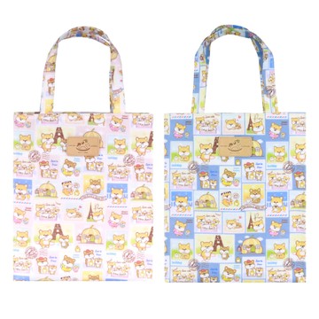 【uma hana】郵票柴犬多用途可放各種A4的防水新A4手提袋(公事袋/文件袋/補習袋/萬用袋)