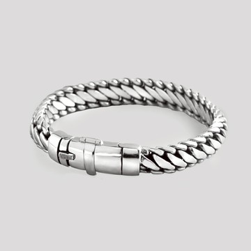 【JK銀飾】鋒紋 純銀手鍊／925純銀【手環、手鍊、純銀手鍊】