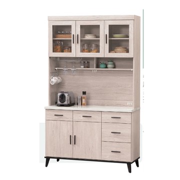 AS DESIGN 雅司家具-尤光4尺仿石紋餐櫃組-121*43*202cm