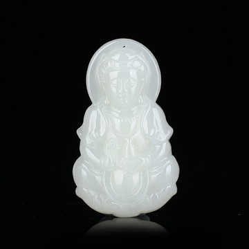 男士觀音觀玉吊墜玉觀音和田玉觀音吊墜白玉觀音玉吊墜男款