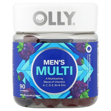 OLLY, 男性多營養素軟糖，黑莓布裏茲，90 粒軟糖