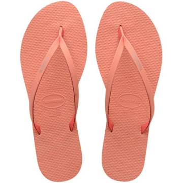 havaianas 哈瓦士 巴西人字拖 女款 You rainbow pop 粉橘 涼鞋 拖鞋 夾腳拖 海灘鞋【南風百貨】