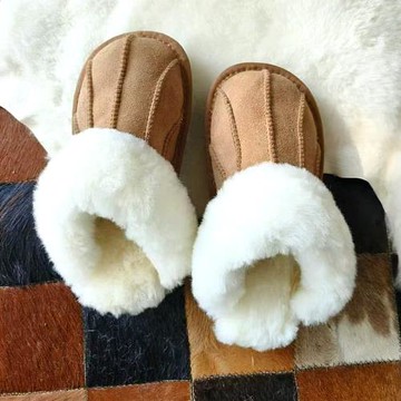 秋冬男女包頭不臭真毛大碼拖鞋