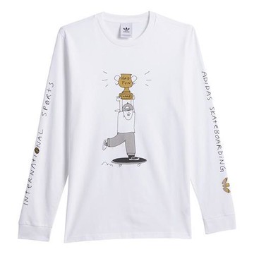 【下殺】Adidas 長袖上衣 男裝 女裝 聯名款 純棉 白【運動世界】JD2715