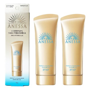 資生堂 ANESSA 安耐曬 金鑽高效水感防曬凝膠NA 90g X2入組-2027.02