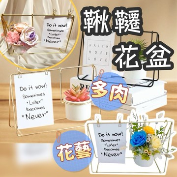 【璟采職人】花器 鞦韆花器 陶瓷盆栽 鐵藝花器 簡約鐵藝盆器 永生花花器 造型花房 盆栽花器 多肉植物盆栽 多肉植物花器