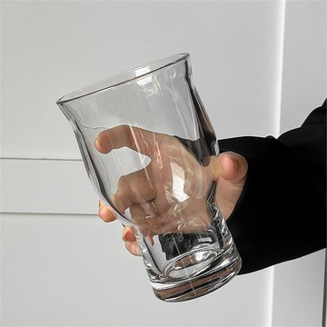 ns風網紅寬口玻璃杯果汁杯冰美式咖啡杯酒杯啤酒杯飲品飲料杯子284LPS 快速寄出