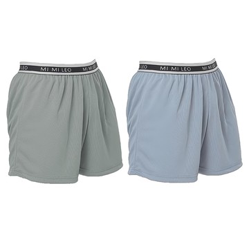 MI MI LEO 彈力織帶竹炭內褲 6件組  XL  灰藍色 + 灰綠色