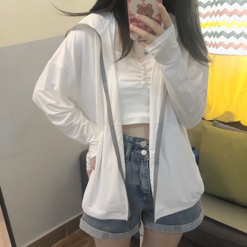 防曬衣外套女薄款夏季2022年新款防紫外線戶外透氣百搭防曬服開衫