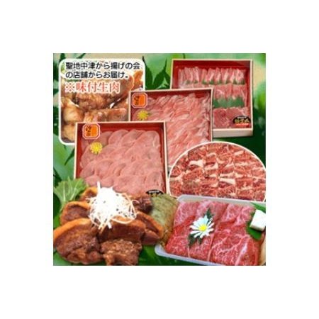 ふるさと納税 なかつ耶馬渓お肉三昧セット　おおいた和牛　錦雲豚　中津からあげ　ブランド 大分県中津市