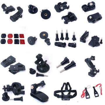 【全球優品匯】GoPro配件1/4轉接頭固定螺絲摩托車頭盔固定支架運動相機攝像底座  適用影石insta360相機大孔5mm螺絲頭 G